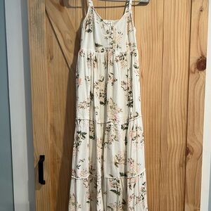 Floral Maxi Dress in Cream